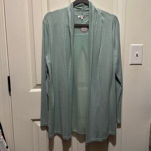 Tyler Boe seafoam Green Silk and cotton sweater XL new with tags
